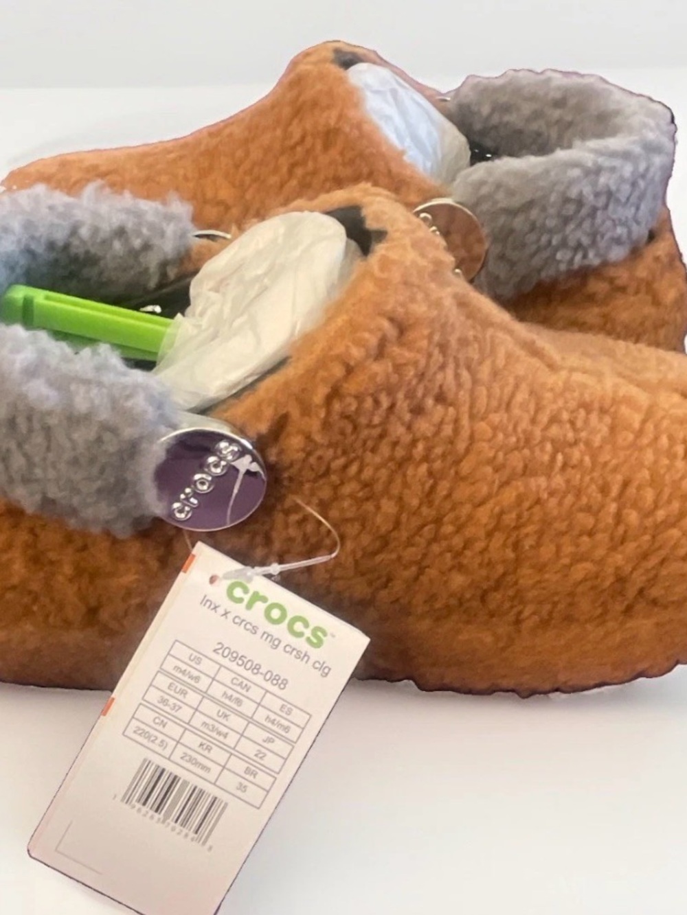 Lil Nas X x Crocs Mega Crush Brown Sherpa M4/W6 209508-088 NWT No Box